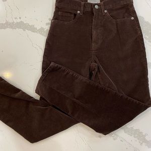 Everlane Cheeky Straight Corduroy Pant 26R Brown